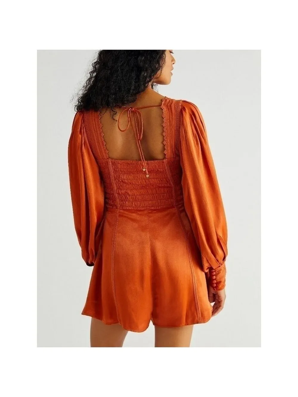 NWT Free People Orange Farrow Romper